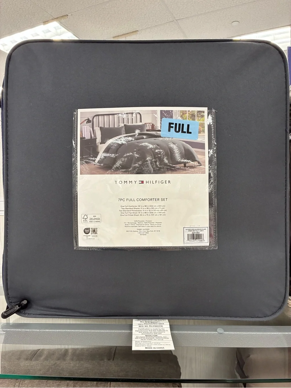 Tommy Hilfiger Charcoal Gray 7-Piece Full Comforter Set